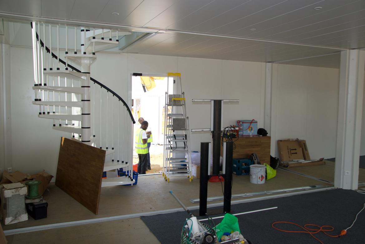 Installation d'une construction modulaire Flexible