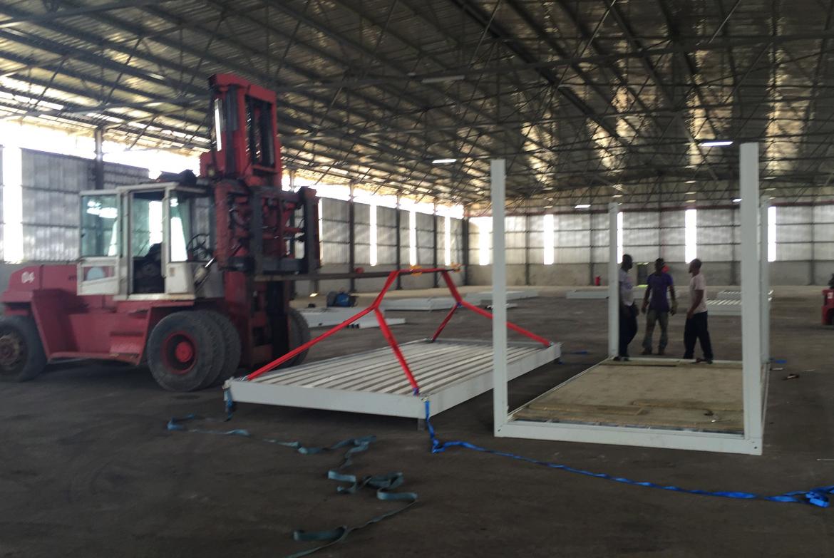 Montage de contrôle d'une construction modulaire Flexible
