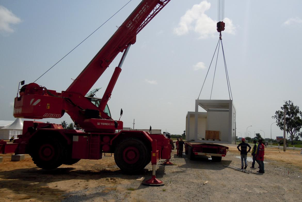 Installation d'une construction modulaire Flexible