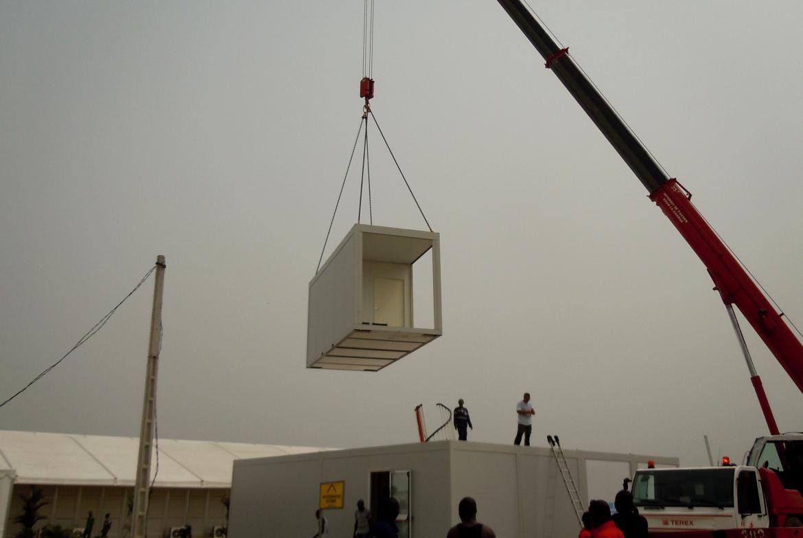 Installation d'une construction modulaire Flexible